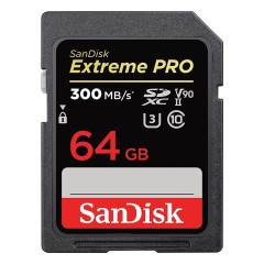 SanDisk SDXC Extreme Pro 64GB 300MB/s C10 UHS-II V90