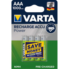 Varta Oplaadbare NiMH Batterij AAA 1.2 V 1000 mAh 4-Blister