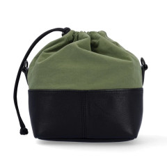 Artisan & Artist ACAM-CP210 Leather/Fabrick Black-Khaki
