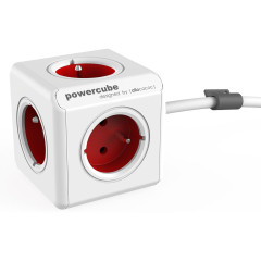 Allocacoc PowerCube Extended USB Rood 1,5 Meter