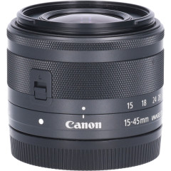 Tweedehands Canon EF-M 15-45mm f/3.5-6.3 IS STM - Zwart CM1255