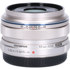 Tweedehands Olympus M.Zuiko Digital ED 17mm f/1.8 - Zilver CM8816