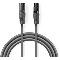 NEDIS XLR 3 PINS MALE-FEMALE KABEL 3M