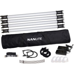 Nanlite Pavotube 15C quad kit met batterijen