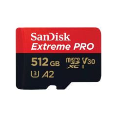 SanDisk Extreme Pro MicroSDXC 512GB 200MB/s A2 V30 + SD adapter