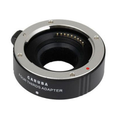 Caruba Lens Mount Adapter (Micro 4/3 naar 4/3) Chroom - Olympus