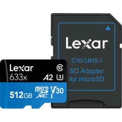 Lexar MicroSD Blue Series UHS-I 633X 512GB V10
