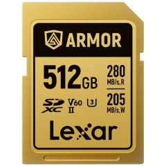 Lexar SDXC Pro Gold Series ARMOR UHS-II 512GB V60