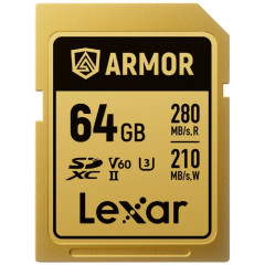 Lexar SDXC Pro Gold Series ARMOR UHS-II 64GB V60