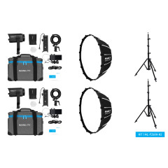 Nanlite Forza 60 II LED Dual Kit (2 lampstatieven en 2 softboxen)