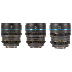 Sirui Nightwalker 24, 35 & 55mm Bundle T1.2 S35 Sony E Gunmetal