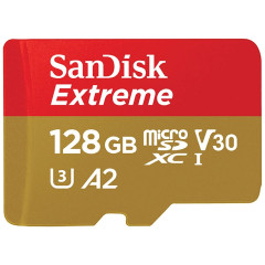 SanDisk Extreme MicroSDXC 128GB+SD Adapter 9MB/s