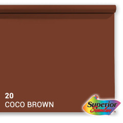 Superior Achtergrondpapier Coco Brown 1.35m x 11m