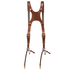 The Hantler Dual camera harness Cognac L/XL