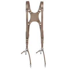 The Hantler Dual camera harness Warm Taupe L/XL