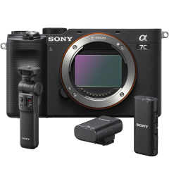 Sony A7C Body Zwart + ECM-W2BT + GP-VPT2BT