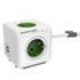 Allocacoc PowerCube Extended USB Green 1,5 Meter