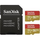 Sandisk MicroSDHC DUO pack Extreme 32GB 100mb/s V30 A1