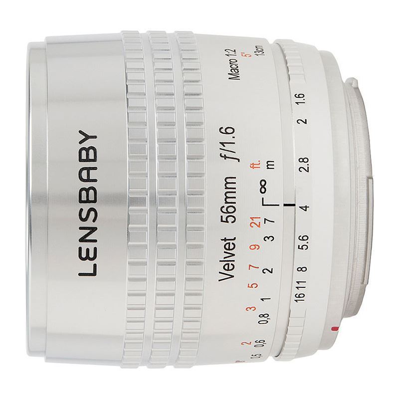 Lensbaby Velvet 56 Nikon F Zilver lensbaby kopen in de aanbieding