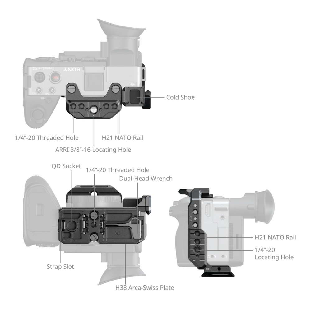 SmallRig 5591 Half Cage For Sony FX2