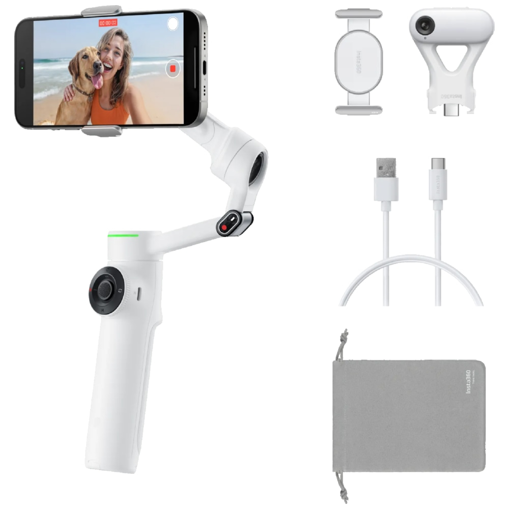 Insta360 Flow 2 Pro AI Tracker Bundle/ Summit White