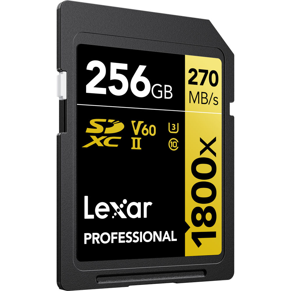 Lexar Professional SDXC 256GB BL 1800X UHS-II V60 Gold