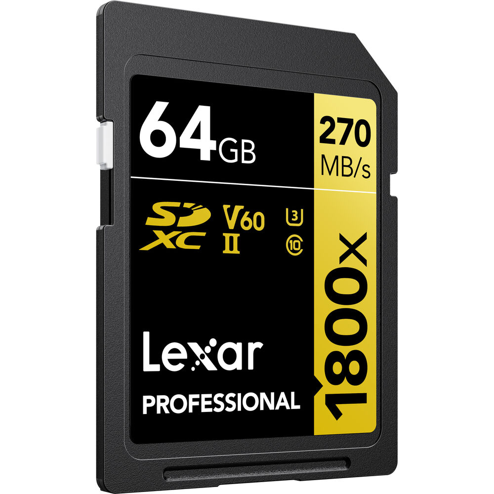 Lexar Professional SDXC 64GB BL 1800X UHS-II V60 Gold
