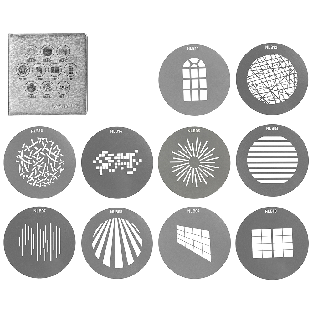 Nanlite BM Mount Projection Attachment Gobo Set 1 (10pcs)