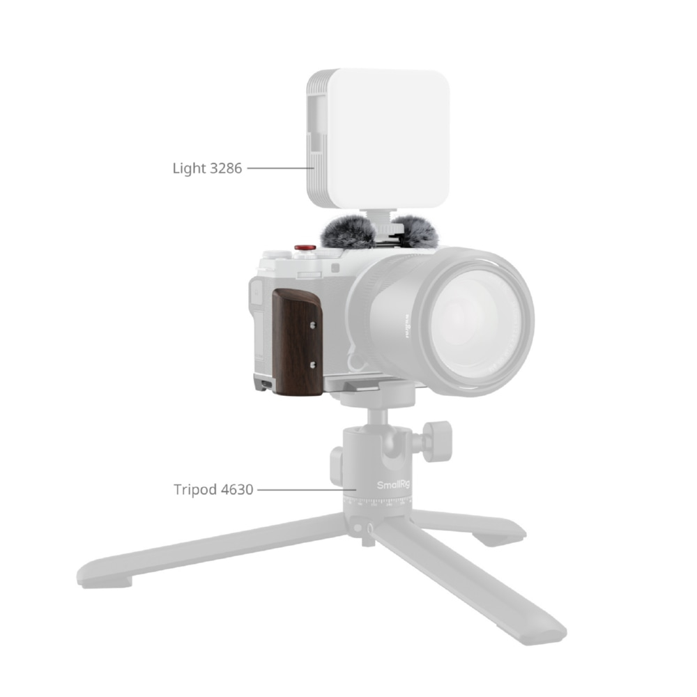 SmallRig 5261 L-Shape Mount Plate w/ Wooden Handle For Fujifilm X-M5