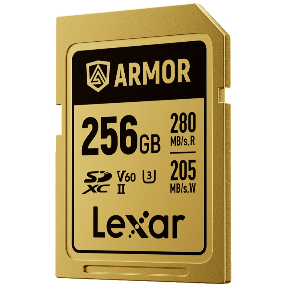 Lexar 256GB SDXC Pro Gold Series ARMOR UHS-II V60 280MB/s geheugenkaart