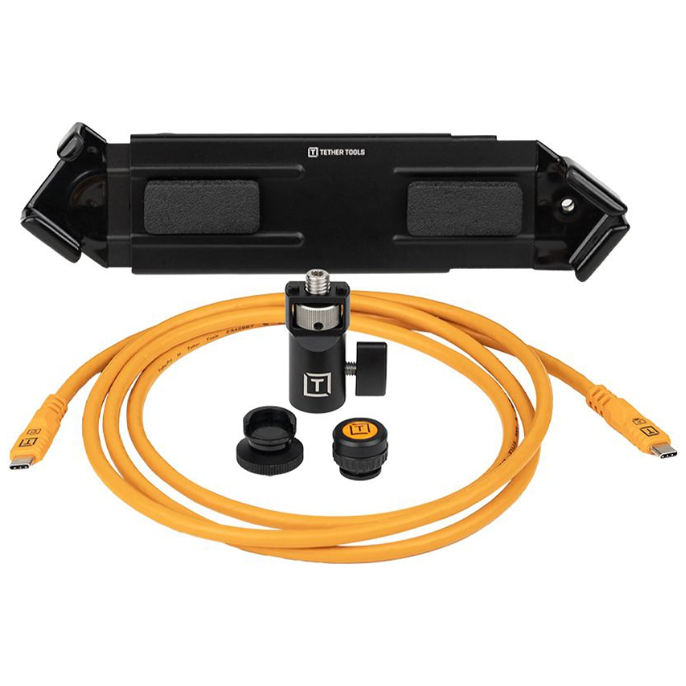 TetherTools TetherPro Optima 10G Mobile Tethering Kit 6&apos; (1.8m) Straight to Straight, High-Visibility Orange