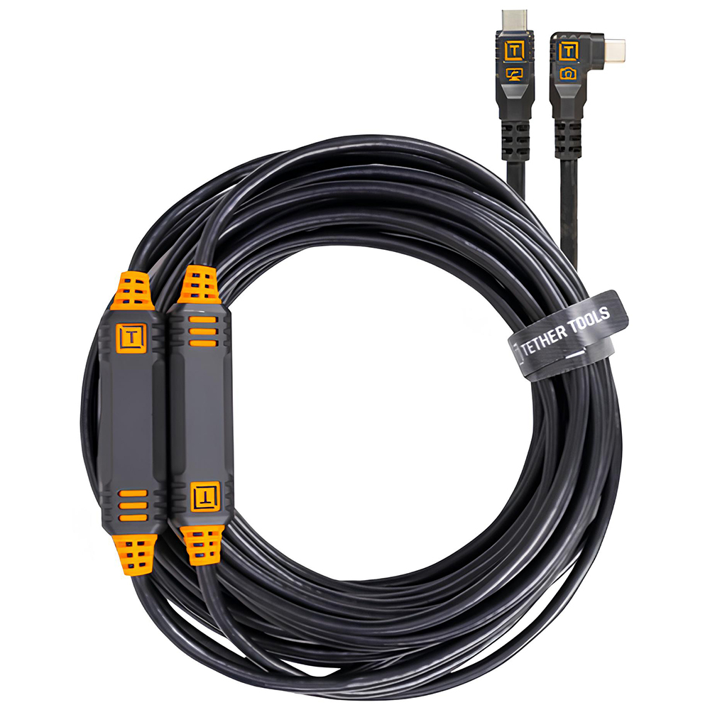 TetherTools TetherPro USB-C Recht naar USB-C Hoek 9.4 m Zwart