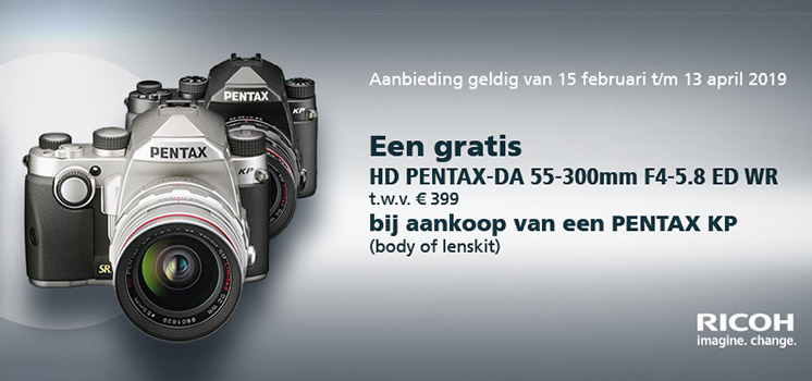 GRATIS 55-300mm bij aankoop van een Pentax KP