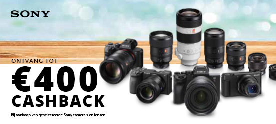 Sony lens & camera Cashback