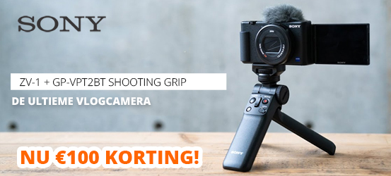 €100 korting op een Sony Vlogging Grip