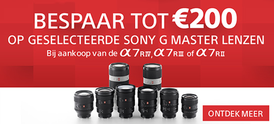 €200 korting op Sony G Master lenzen