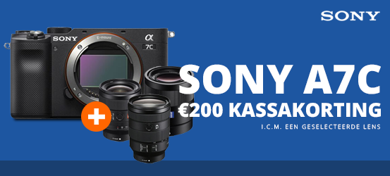 €200 korting op een Sony A7C in combinatie met een objectief