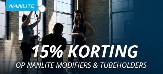 15% korting op Nanlite modifiers en tubeholders