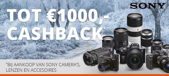 Sony Winter Promotie - Tot €1000 cashback!
