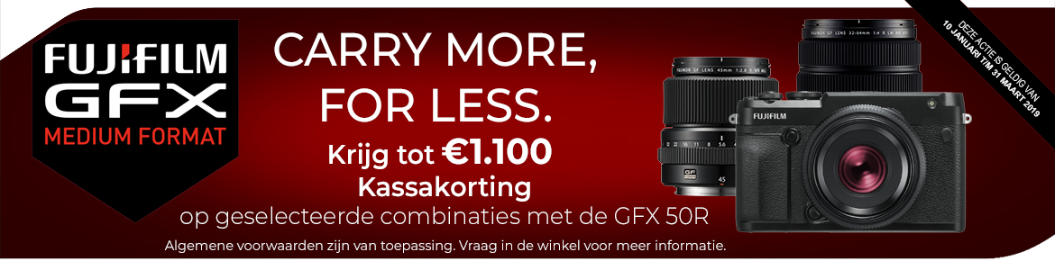 Fujifilm GFX 50 R introductie promotie