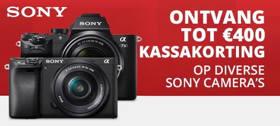 Tot €400 kassakorting op verschillende Sony camera's!