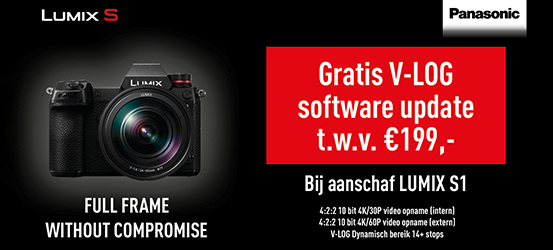 Gratis V-LOG software bij aankoop Lumix S1