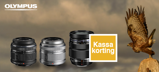 Tot €200 kassakorting op geselecteerde Olympus lenzen!