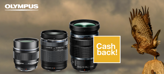 Tot €200 cashback op diverse Olympus M.Zuiko lenzen!