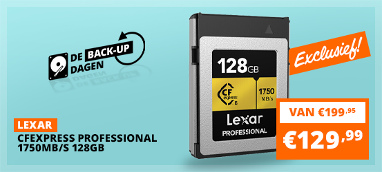 Hoge korting op de Lexar CFexpress 128GB