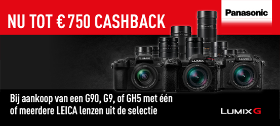 Tot €750 cashback op Panasonic camera's!