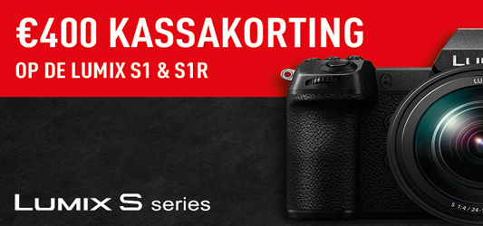 €400 kassakorting op een Panasonic S1 of S1R