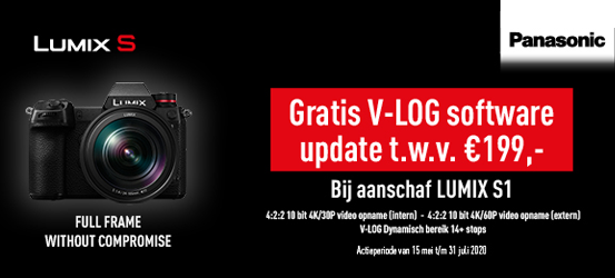 Gratis V-LOG software update t.w.v. €199