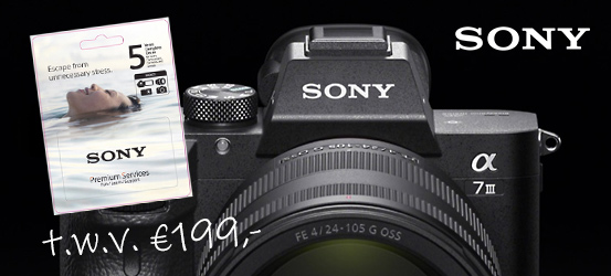Bij Sony A7 III gratis DIBOXCC5 twv 199,-