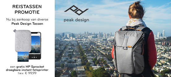 Peak Design reistassen promotie